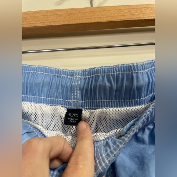 Vintage Men’s 2005 Tommy Hilfiger Light Blue Pull On Swim Shorts Xl - Picture 8 of 8